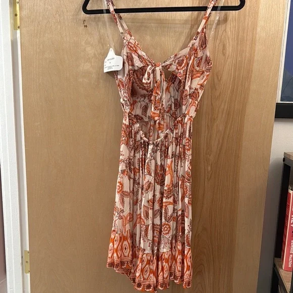 Bohemian Orange and Cream Babydoll Dress. Select Item 3/$25. - Picture 10 of 12
